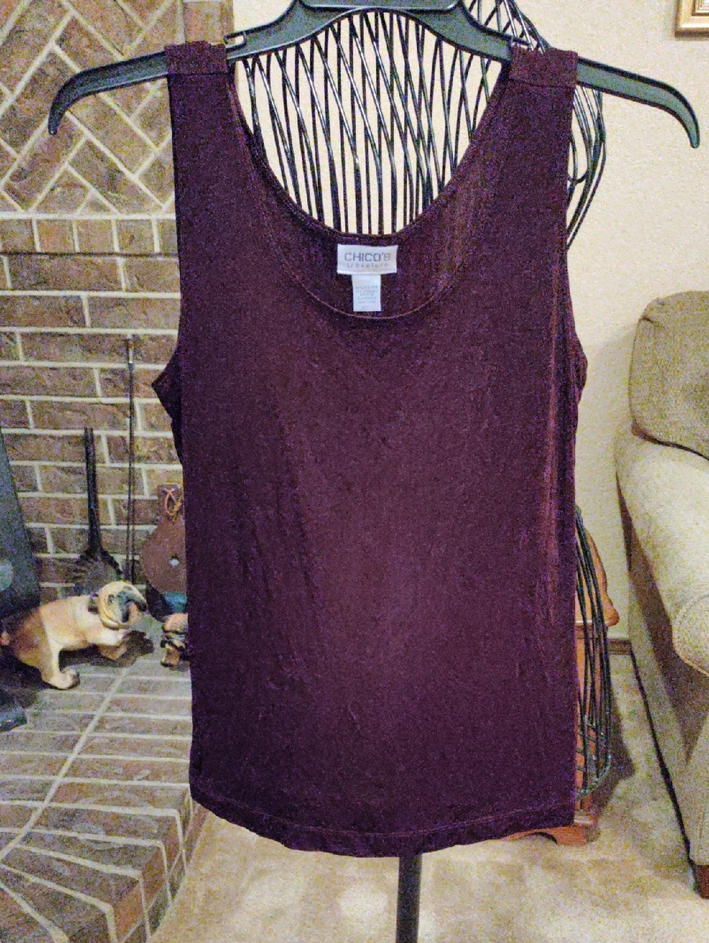 💥 5/ $15 💥 Chico's  Scoop Tank Top- Brown